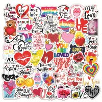 (image for) You Are Loved & Hearts Stickers Non Repeating Decals 50 pcs