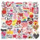 (image for) You Are Loved & Hearts Stickers Non Repeating Decals 50 pcs