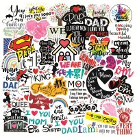 (image for) Family Love Inspirational Stickers Non Repeating Decals 50 pcs