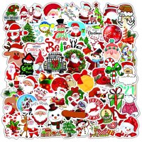(image for) Christmas Holiday Waterproof Sticker Skateboard Laptop 100 pcs