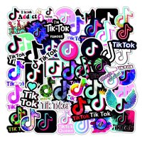 (image for) TIK TOK Logo Decal Stickers Mixed Non Repeating 50 pcs