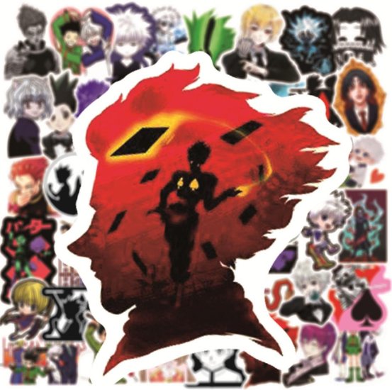 (image for) Anime HUNTER x HUNTER Stickers Skateboard Laptop Cell Decal 50pc - Click Image to Close