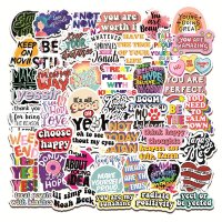 (image for) Motivational Sayings Inspiration Stickers Colorful Decals 50 pcs