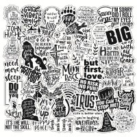 (image for) Motivational Inspiration Black & White Sticker Decals 50 pcs