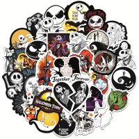 (image for) Nightmare Before Christmas Stickers Skateboard Luggage 50pc