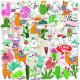 (image for) Llama Animated Stickers Non Repeating Decals 50 pcs