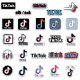 (image for) Tik Tok App Stickers Non Repeating Skateboard Decals 50 pcs
