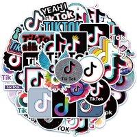 (image for) Tik Tok App Stickers Non Repeating Skateboard Decals 50 pcs
