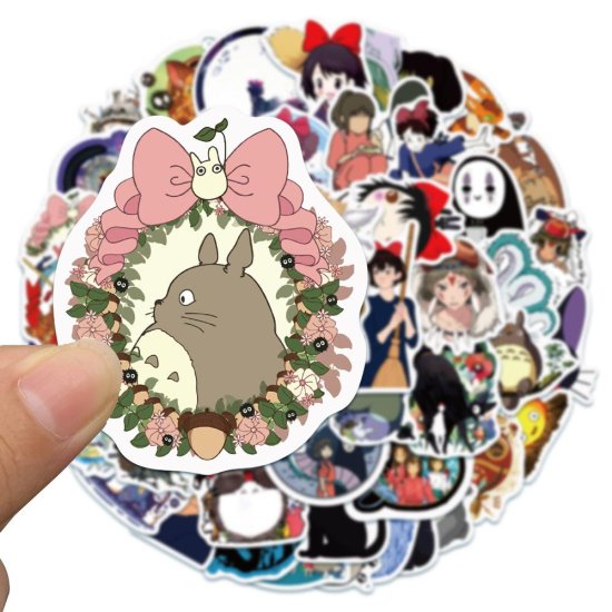 (image for) Anime Spirited Away Stickers Skateboard Laptop Decals 50pcs - Click Image to Close