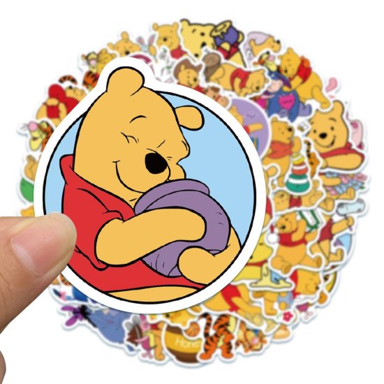 (image for) Winnie The Pooh Cartoon Stickers Non Repeating Decals 50 pcs - Click Image to Close