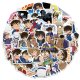 (image for) Anime Case Closed Stickers Skateboard Laptop Decals 50pc