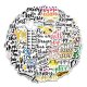 (image for) Be Happy Sayings Stickers Non Repeating Decals 50 pcs
