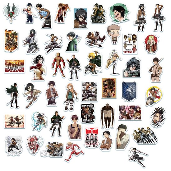 (image for) Anime Attack On Titan Stickers Skateboard Laptop Decals 100pcs - Click Image to Close