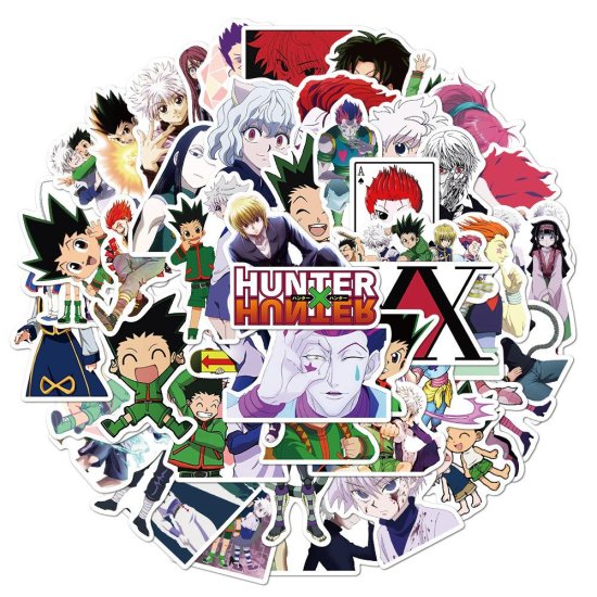 (image for) Anime HUNTERxHUNTER Stickers Skateboard Laptop Cell Decal 50pcs - Click Image to Close