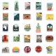 (image for) Travel World Locations Stickers Non Repeating Decals 50 pcs