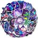 (image for) Purple Doodle Stickers Kids Adult Non Repeating Decals 50 pcs