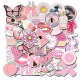 (image for) Cute Pink Girly Things Stickers non-Repeat Vinyl Decals 50 pcs