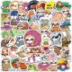 (image for) Sloth Stickers Animal Skateboard Laptop Sticker Bomb Decal 50pcs