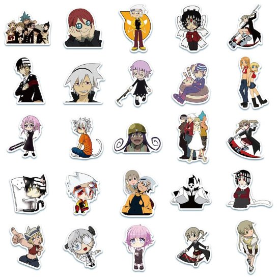 (image for) Anime SOUL EATER Stickers Skateboard Laptop Water Bottle 50pcs - Click Image to Close