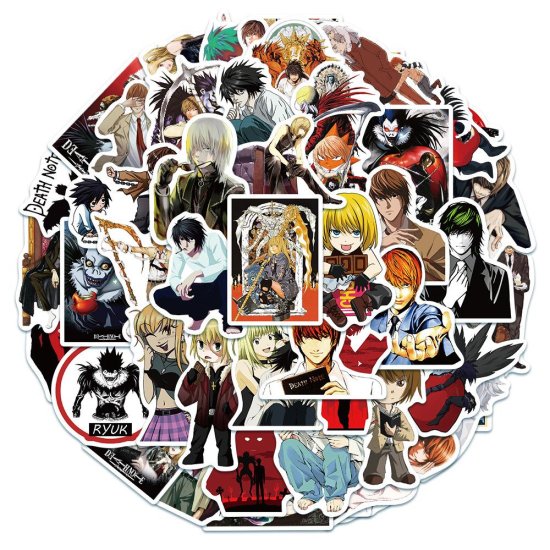 (image for) Anime A DEATH NOTE Stickers Skateboard Laptop Cell Phone 50pcs - Click Image to Close