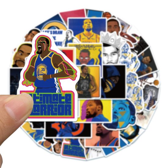 (image for) Kevin Durant Decal Stickers Non Repeating Vinyl 50pc - Click Image to Close