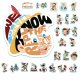 (image for) DISNEY "PINOCCHIO" Stickers Skateboard Cell Flask Laptop 50pcs