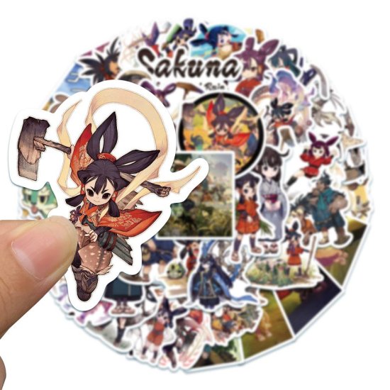 (image for) Anime SAKUNA: OF RICE & RUIN Stickers Skateboard Laptop 50pc - Click Image to Close