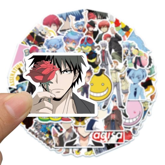 (image for) Anime ASSASSINATION CLASSROOM Stickers Skateboard Laptop 50pcs - Click Image to Close