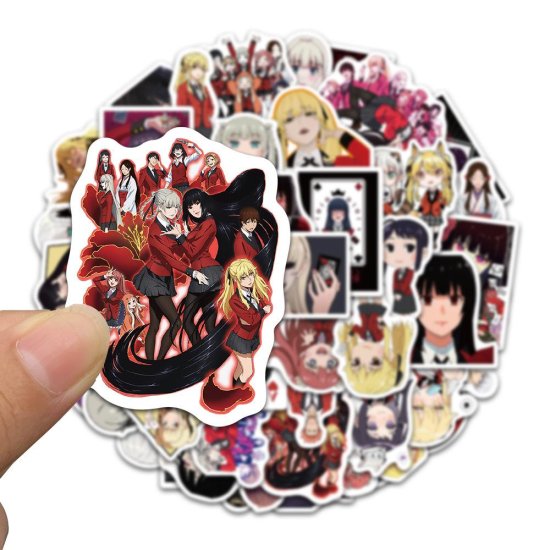 (image for) Kakegurui Anime Stickers Skateboard Laptop Bottles Decals 50pc - Click Image to Close