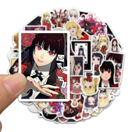 (image for) Kakegurui Anime Stickers Skateboard Laptop Bottles Decals 50pc - Click Image to Close