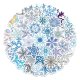 (image for) Snowflake Christmas Winter Stickers Non Repeating Decals 50 pcs