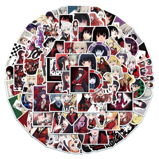(image for) Anime KAKEGURUI Stickers Skateboard Laptop Luggage Decal 100c - Click Image to Close