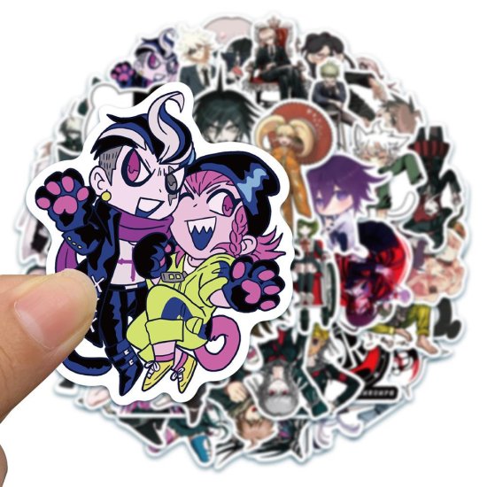 (image for) Anime DANGAN RONPA danganronpa Stickers Laptop Decals 50pc - Click Image to Close
