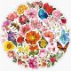 (image for) Flowers and Butterflies Stickers Non Repeating Decals 50 pcs