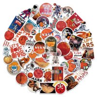 (image for) Mission to Mars Stickers NASA Non Repeating Decals 50 pcs