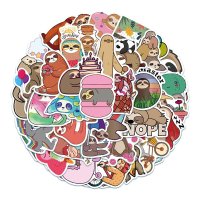 (image for) Sloth Life Stickers NASA Non Repeating Decals 50 pcs