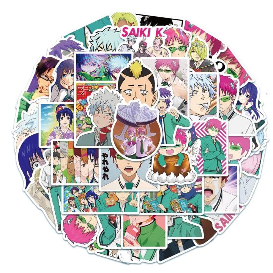 (image for) Anime THE DISASTEROUS LIFE OF SAIKI Stickerbomb Decals 50pc - Click Image to Close