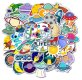 (image for) Space Rockets Planets Stickers Mixed Non Repeating Decals 50 pcs