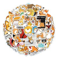 (image for) Corgi Variety Dog Stickers Mixed Non Repeating Decals 50 pcs