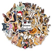 (image for) German Shephard Dog Stickers Mixed Non Repeating Decals 50 pcs