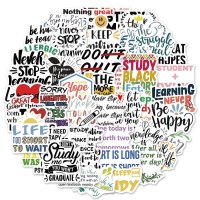 (image for) Inspirational Phrase Stickers Skateboard Laptop Luggage 50pc