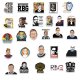 (image for) RGB Ruth Bader Ginsberg Stickers Non Repeating Decals 50 pcs