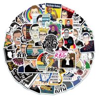 (image for) RGB Ruth Bader Ginsberg Stickers Non Repeating Decals 50 pcs
