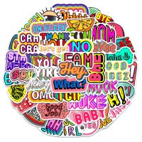 (image for) Inspirational Catch Phrases Stickers Bright Non Repeating 50 pcs
