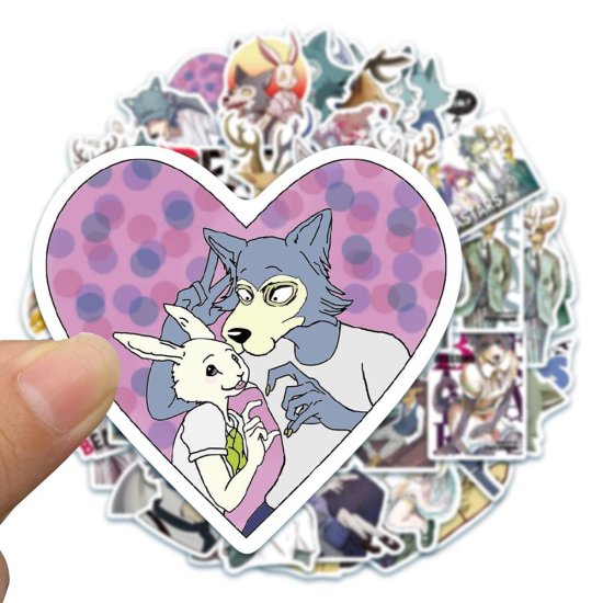 (image for) Anime BEASTARS Cartoon Stickers Non-Repeating Decals 50pcs - Click Image to Close