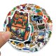 (image for) Camping Hiking Stickers Adventure Non Repeating Decals 50 pcs
