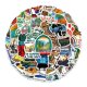 (image for) Camping Hiking Stickers Adventure Non Repeating Decals 50 pcs