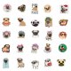 (image for) Pug Dog Stickers Pet Lover Non Repeating Decals 50 pcs