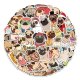 (image for) Pug Dog Stickers Pet Lover Non Repeating Decals 50 pcs