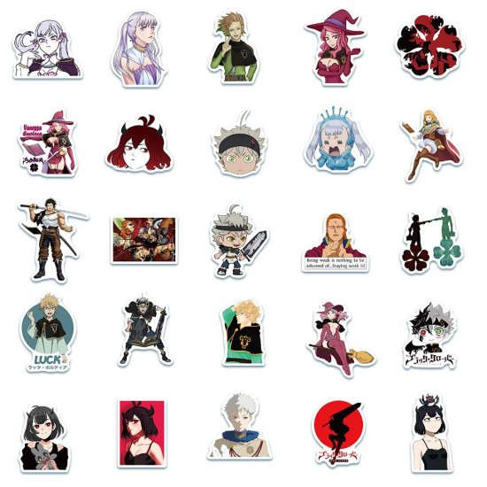 (image for) Anime BLACK CLOVER Stickers Non-Repeating Decals 50pcs - Click Image to Close